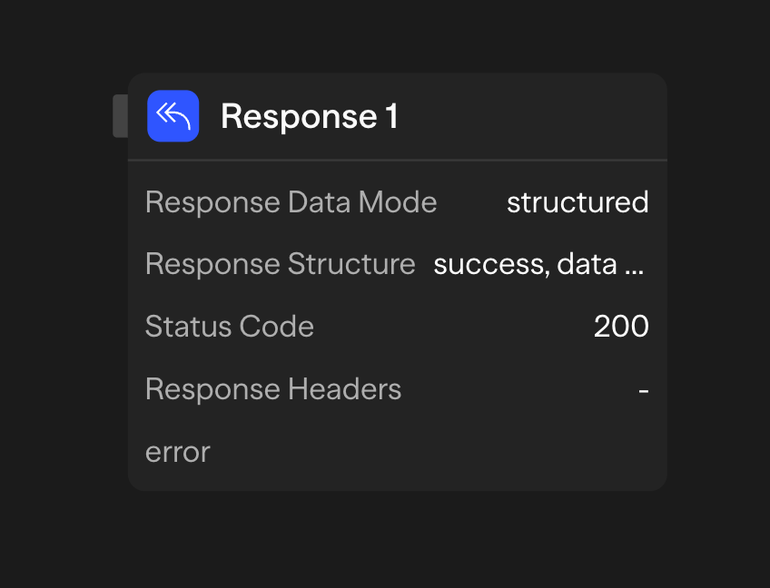 Response Block Configuration